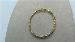 Gold Bangle Bracelet 14K Yellow Gold 9.8g